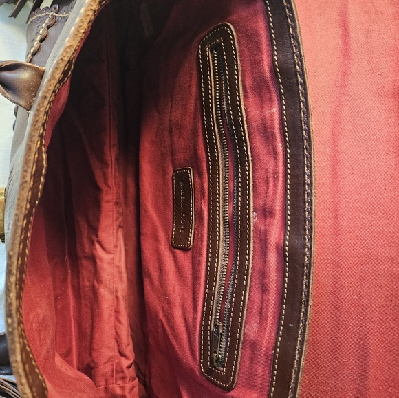 Isabella Fiore Catherine Casablanca Brown Tassel Leather Satchel - Picture 6 of 11